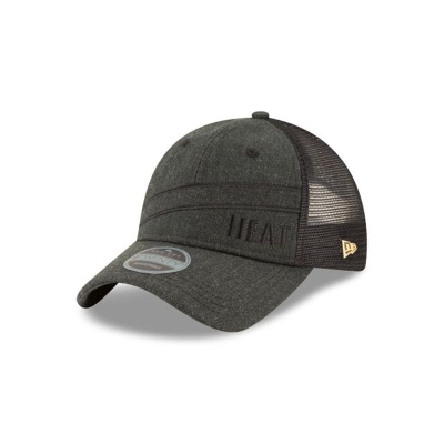 Miami Heat Gorra | New Era NBA Trucker Scale 9twenty Adjustable Cap Mexico - Negros